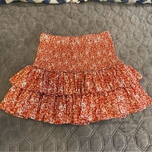 Women’s Loft Palm-Print Mini Skirt - Size M